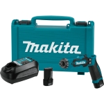 Suktuvas-gręžtuvas Makita DF012DSE; 7,2 V; 2x1,5 Ah akum.