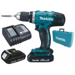 Suktuvas-gręžtuvas Makita DDF453SYE; 18 V; 2x1,5 Ah akum.