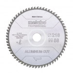 Pjovimo diskas aliuminiui Metabo FZ/TZ Aluminium Cut Professional; 216x30x58 mm; -5&deg;