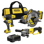 Įrankių rinkinys Stanley SFMCK469M2-QW (SFMCD711 + SFMCF800 + SFMCG400 + SFMCS500); 2x4,0 Ah akum.