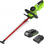Gyvatvorių žirklės Greenworks GD24HT61K2; 24 V; 61 cm; 1x2,0 Ah akum.