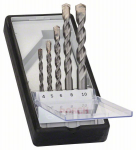 Grąžtų komplektas betonui Bosch Silver Percussion; 4-10 mm; 5 vnt.