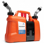 Bakelis kurui laikyti Husqvarna Combi; (5 l) + tepimo alyvos bakelis (2,5 l)