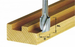 Spiralinė griovelių freza su galiniais a&scaron;menimis Festool; 12 mm; 20/52 mm