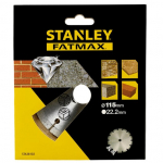 Deimantinis segmentinis diskas sausam ir &scaron;lapiam pjovimui Stanley STA38102-XJ; 115x22,23 mm