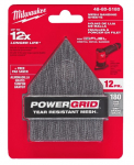 &Scaron;lifavimo tinklelis Milwaukee 48805180; 67x92 mm; P180; 12 vnt.