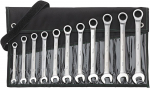 Terk&scaron;linių veržliarakčių rinkinys Fortis 4317784727228; 8-19 mm; 11 vnt.