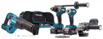 Įrankių rinkinys Makita (DF001G + GA005G + TD001G + JR001G); 40 V; 2x4,0 Ah akum.