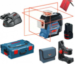 Lazerinis nivelyras Bosch GLL 3-80 C + BM 1 + L-Boxx; 12 V; 1x2,0 Ah akum.