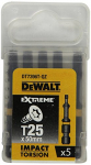 Sukimo antgalis DeWalt DT7396T-QZ; T25; 5 vnt.