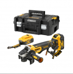 Akumuliatorinis kampinis &scaron;lifuoklis DeWalt DCG406P2LRT-XJ; 18 V; 125 mm; 2x5,0 Ah akum.