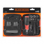 Įrankių komplektas Black & Decker A7175-XJ; 43 vnt.