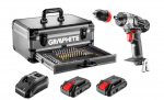 Suktuvas-gręžtuvas Graphite 58G022-PS15; 18 V; 2x2,0 Ah akum. + priedai
