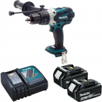 Smūginis suktuvas-gręžtuvas Makita DHP458RTJ; 18 V; 2x5,0 Ah akum.