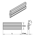 Obliavimo peiliai CMT 795.630.12; 630x12x2,7 mm; 2 vnt.