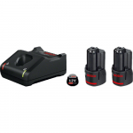 Priedų rinkinys Bosch GBA; 12 V; 2x2,0 Ah + pakrovėjas&nbsp;GAL 12V-40