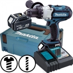 Suktuvas-gręžtuvas Makita DDF451RTJ; 18 V; 2x5,0 Ah akum.
