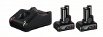 Priedų rinkinys Bosch GBA; 12 V; 2x6,0 Ah + pakrovėjas&nbsp;GAL 12V-40