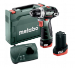 Suktuvas-gręžtuvas Metabo PowerMaxx BS BL; 12 V; 2x2,0 Ah akum. (naudota)