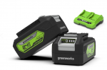 Priedų rinkinys Greenworks GSK24B4X; 24 V; 2x4,0&nbsp;Ah + pakrovėjas