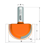 Lovelių freza CMT; S=12 mm; D=50,8 mm; R=25,4 mm
