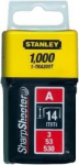 Kabės Stanley; 11,3x14 mm; 1000 vnt.; tipas A; galvanizuotos