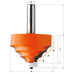 Profilinė freza CMT; S=12 mm; D=66,7 mm; R=7,93 mm