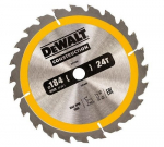 Pjovimo diskas medienai DeWalt; 184x1,8x16,0 mm; Z24; 16&deg;