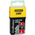 Kabės Stanley; 11,3x6 mm; 1000 vnt.; tipas A; plieno