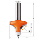 Apvalinimo freza CMT; 2/12,7/51 mm; su guoliu