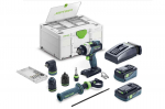 Suktuvas-gręžtuvas Festool QUADRIVE TPC 18/4 5,0/4,0 I-Set/XL; 18 V; 5,0 Ah + 4,0 Ah akum.