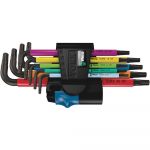&Scaron;e&scaron;iakampių raktų rinkinys Wera 967/9 TX Multicolour HF 1; TX8-TX40; 9 vnt.