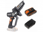 &Scaron;akų genėjimo grandininis pjūklas Worx WG325E; 20 V; 12 cm; 1x2,0 Ah akum.