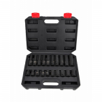 Smūginių galvučių rinkinys AWTools AW38695BL; 1/2''; 10-19 mm; 20 vnt.