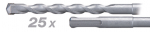 Grąžtas betonui Makita STANDARD; 10x160 mm; SDS-plus; 25 vnt.