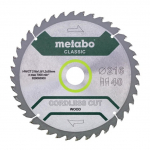 Pjovimo diskas medienai Metabo HW/CT CORDLESS CUT WOOD - CLASSIC; 216x30x40 mm; 5&deg;