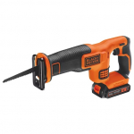 Akumuliatorinis tiesinis pjūklas Black & Decker BDCR18E1-QW; 18 V; 1x2,5 Ah akum.