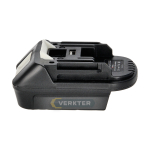 Akumuliatorių adapteris Ahlio; Dewalt/Milwaukee į Makita; skirtas tik 18 V