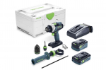 Smūginis suktuvas-gręžtuvas Festool QUADRIVE TDC 18/4 5,0/4,0 I-Plus; 18 V; 5,0 Ah + 4,0 Ah akum.
