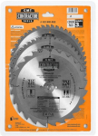 Pjovimo diskas medienai CMT Contractor; 216x2.4x30; Z24/Z48/Z48; 15&deg;; 3 vnt.