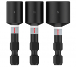 Smūginių sukimo galvučių komplektas Bosch 2608521U64; 1/4''; 8-13 mm; 3 vnt.