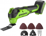 Akumuliatorinis daugiafunkcinis įrankis Greenworks MT332A1; 24 V (be akumuliatoriaus ir pakrovėjo)