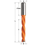 Grąžtas medienai CMT; S=10x27 mm; D=8x50x8 mm