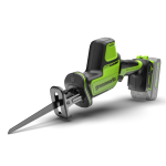 Akumuliatorinis tiesinis pjūklas Greenworks GD24MRS; 24 V; 28 mm (be akumuliatoriaus ir pakrovėjo)