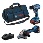 Akumuliatorinių įrankių rinkinys Bosch 0615A5007N; 18 V; 2x4,0 Ah akum.