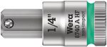 Sukimo galvutė Wera WE05003388001; HEX-plus; 1/4''; 1/4''x28 mm