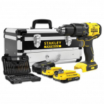 Smūginis suktuvas-gręžtuvas Stanley SFMCD715D2F-QW; 18 V; 2x2,0 Ah akum. + priedai