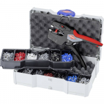 Replės laidų antgaliams užspausti Knipex 979027; 190 mm + priedai