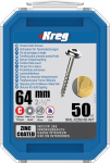 Medvaržtis Kreg SML-C250; Maxi-Loc; 2,50''; 64 mm; 50 vnt.; stambus sriegis