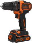 Akumuliatorinis suktuvas-gręžtuvas Black & Decker BDCDD186B-QW; 18 V; 2x1,5 Ah akum.